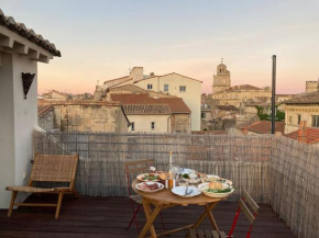 Appartement lumineux, terrasse, centre historique